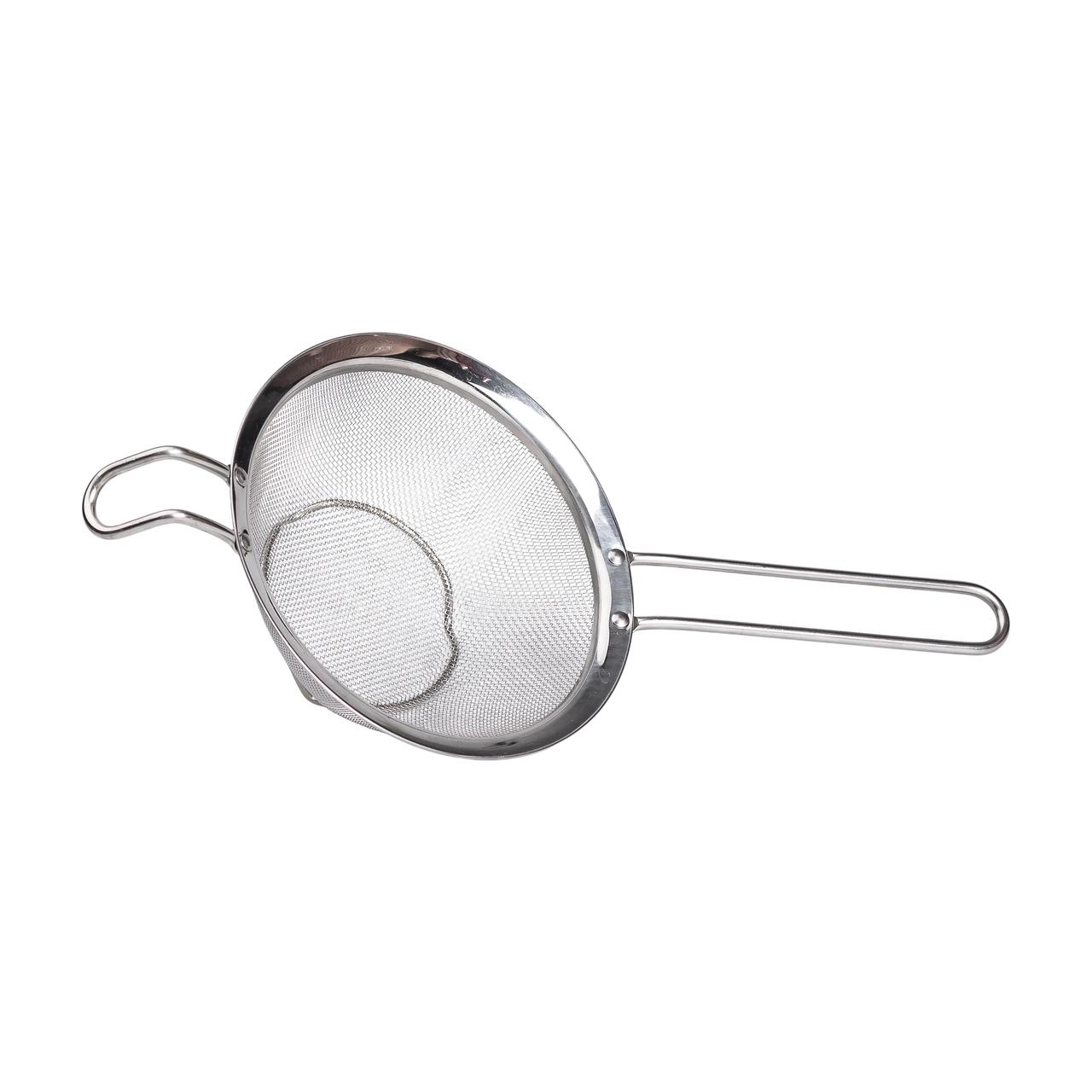 Друшляк-сито з ручкою 16 см дрібнокомірчаста сітка з нержавіючої сталі