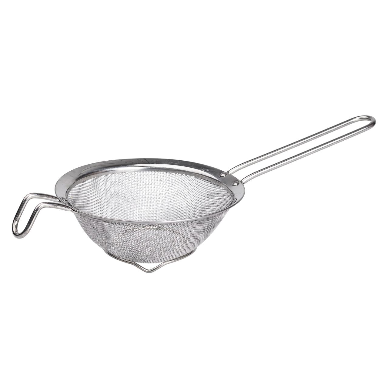 Друшляк-сито з ручкою 16 см дрібнокомірчаста сітка з нержавіючої сталі