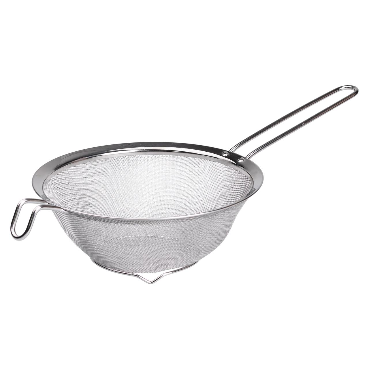 Друшляк-сито з ручкою 23 см дрібноячеиста сітка з нержавіючої сталі
