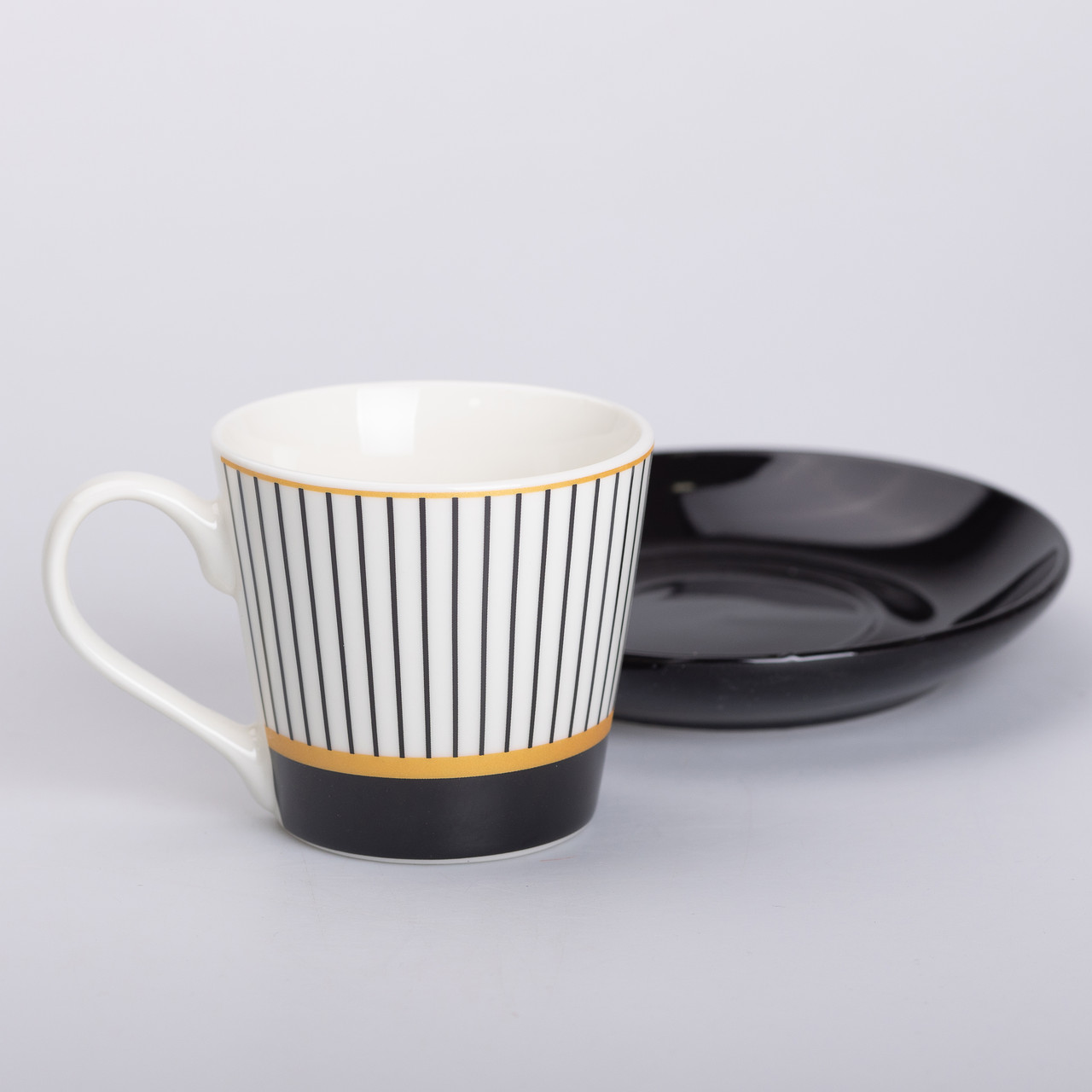 Керамічна чашка з блюдцем 200 (мл) для чаю та кави