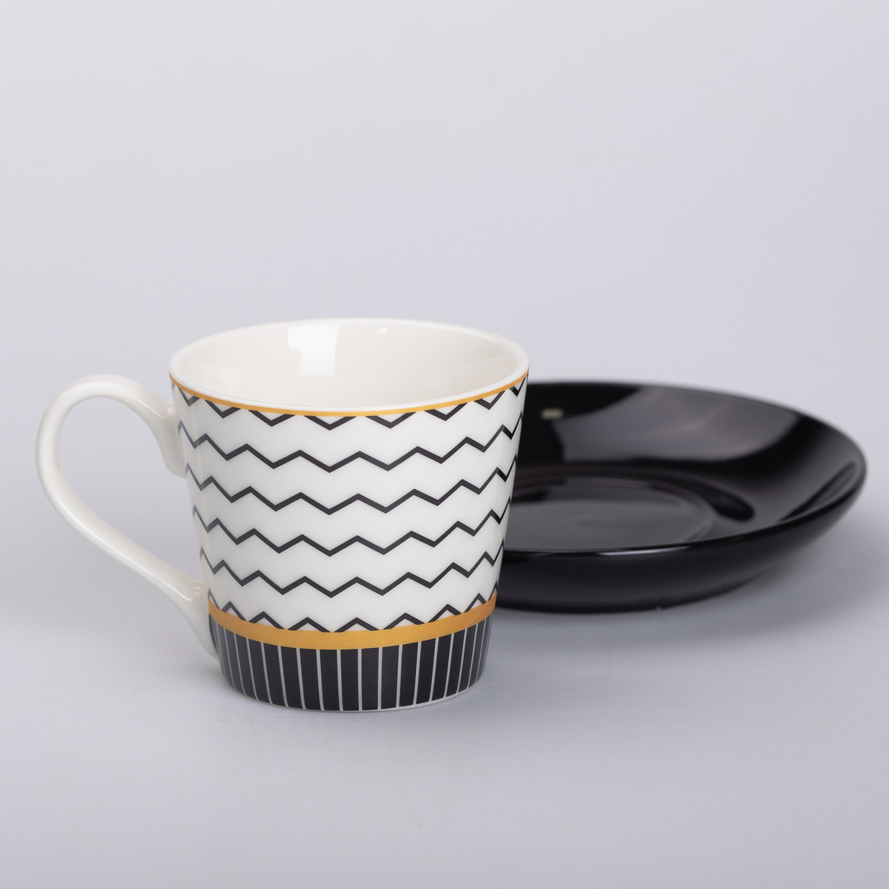 Керамічна чашка з блюдцем 200 (мл) для чаю та кави