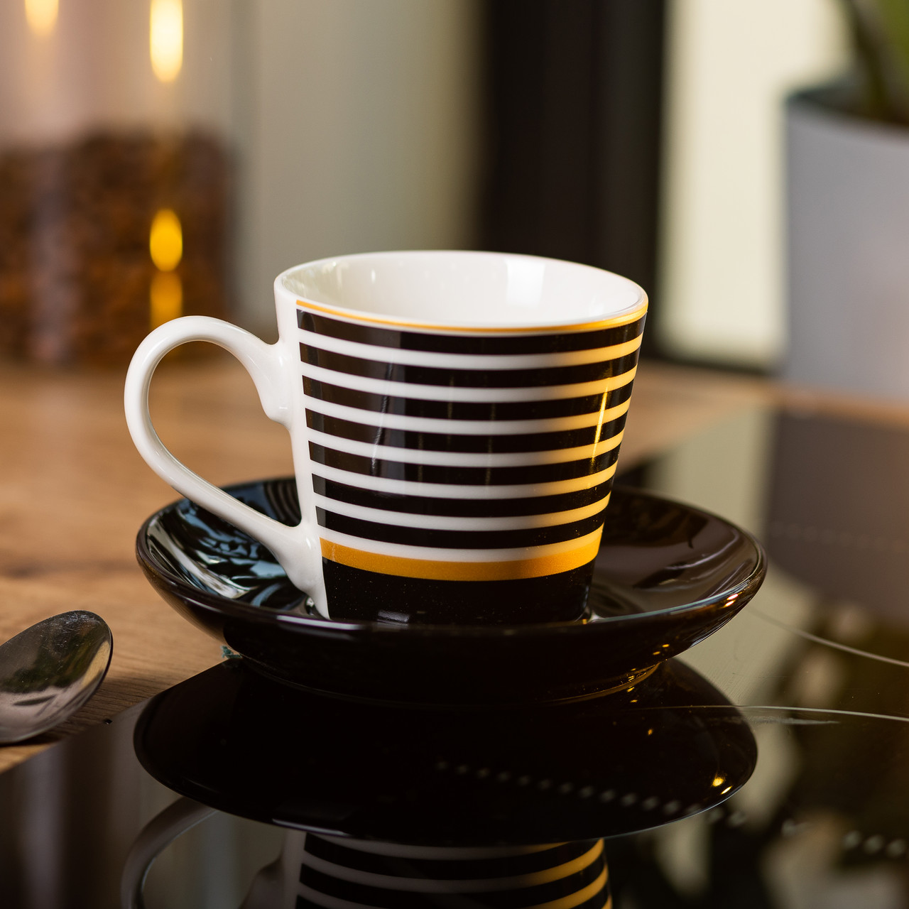 Керамічна чашка з блюдцем 200 (мл) для чаю та кави