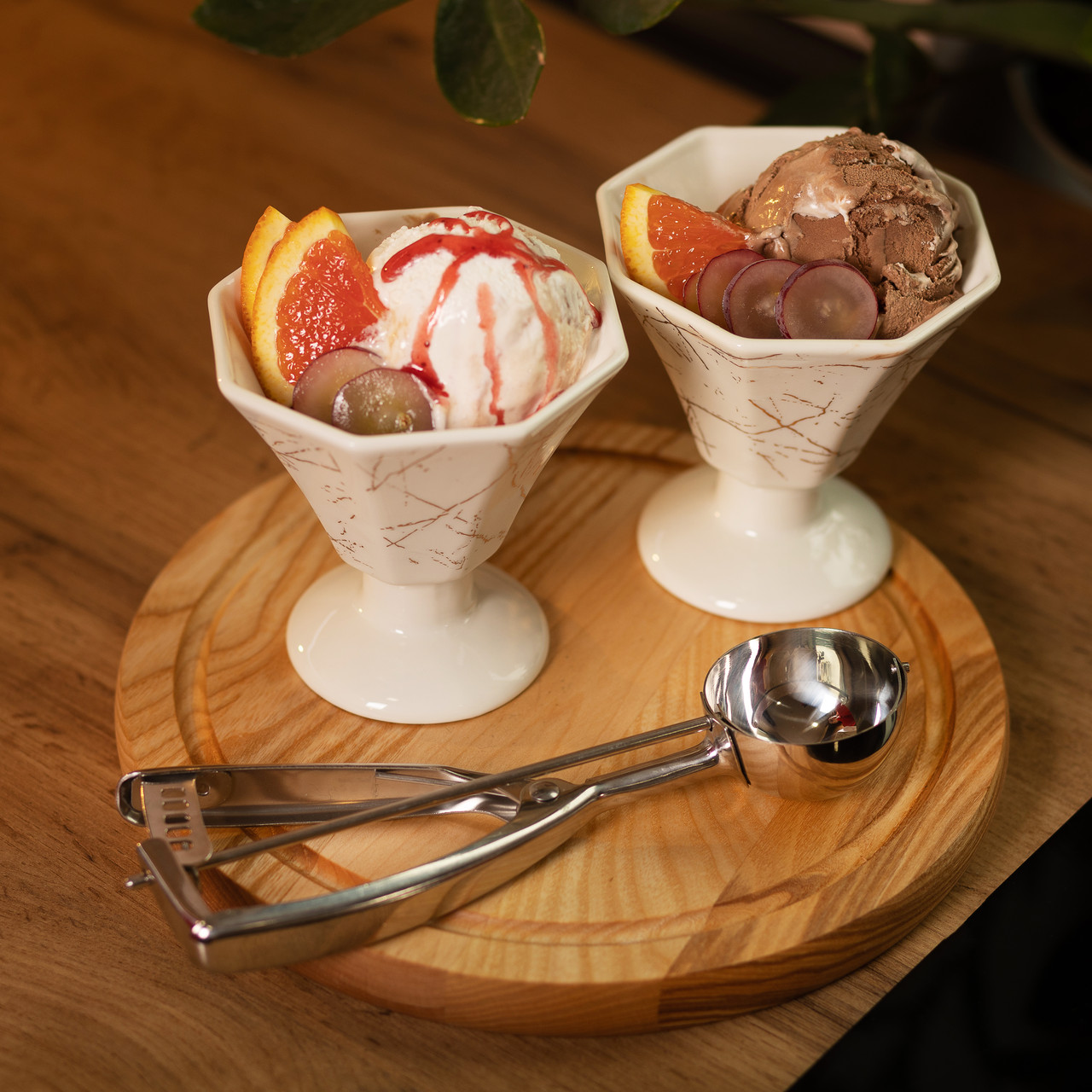 Кругла ложка для морозива 6,5х22,8 см см із нержавіючої сталі