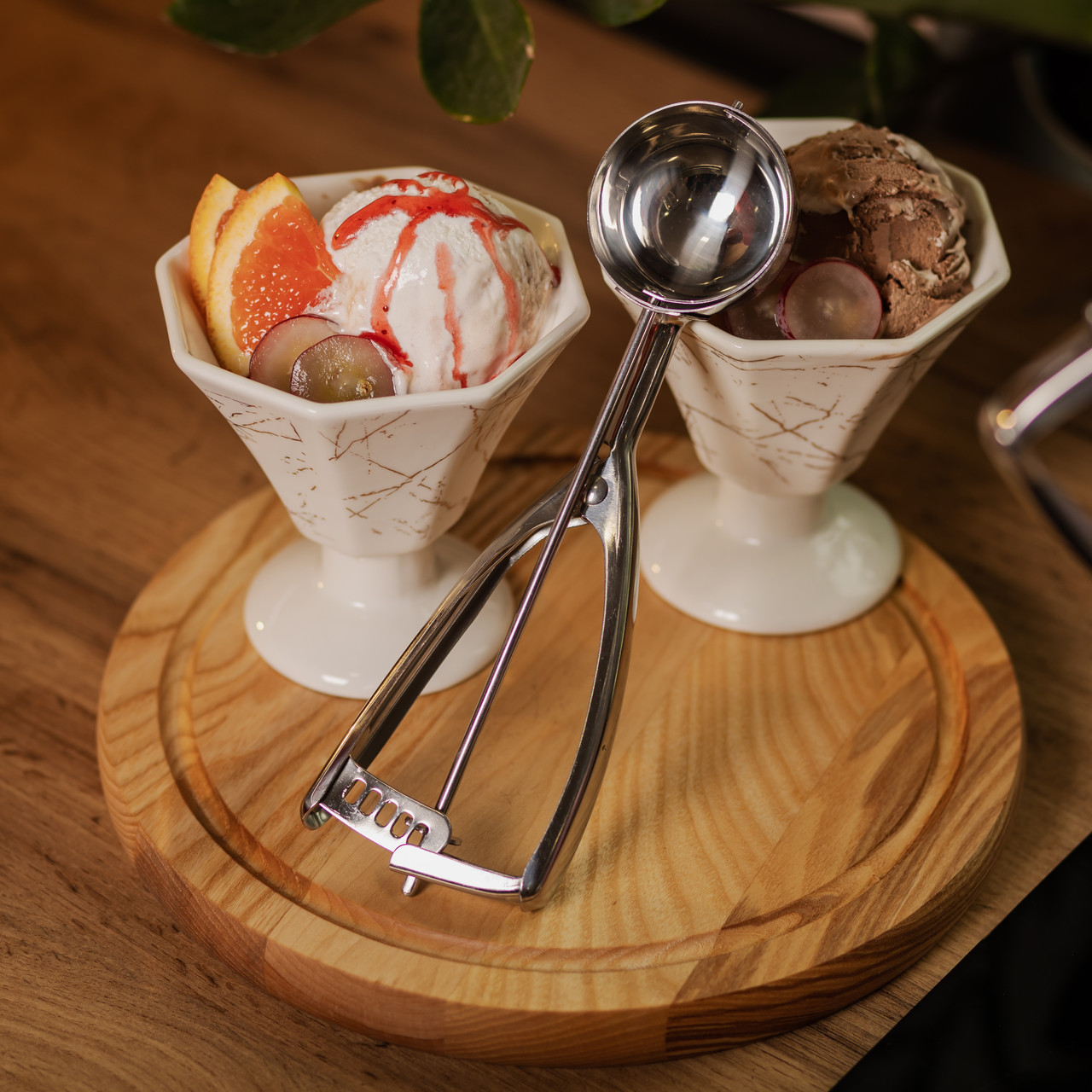 Кругла ложка для морозива 7,2х23 см із нержавіючої сталі