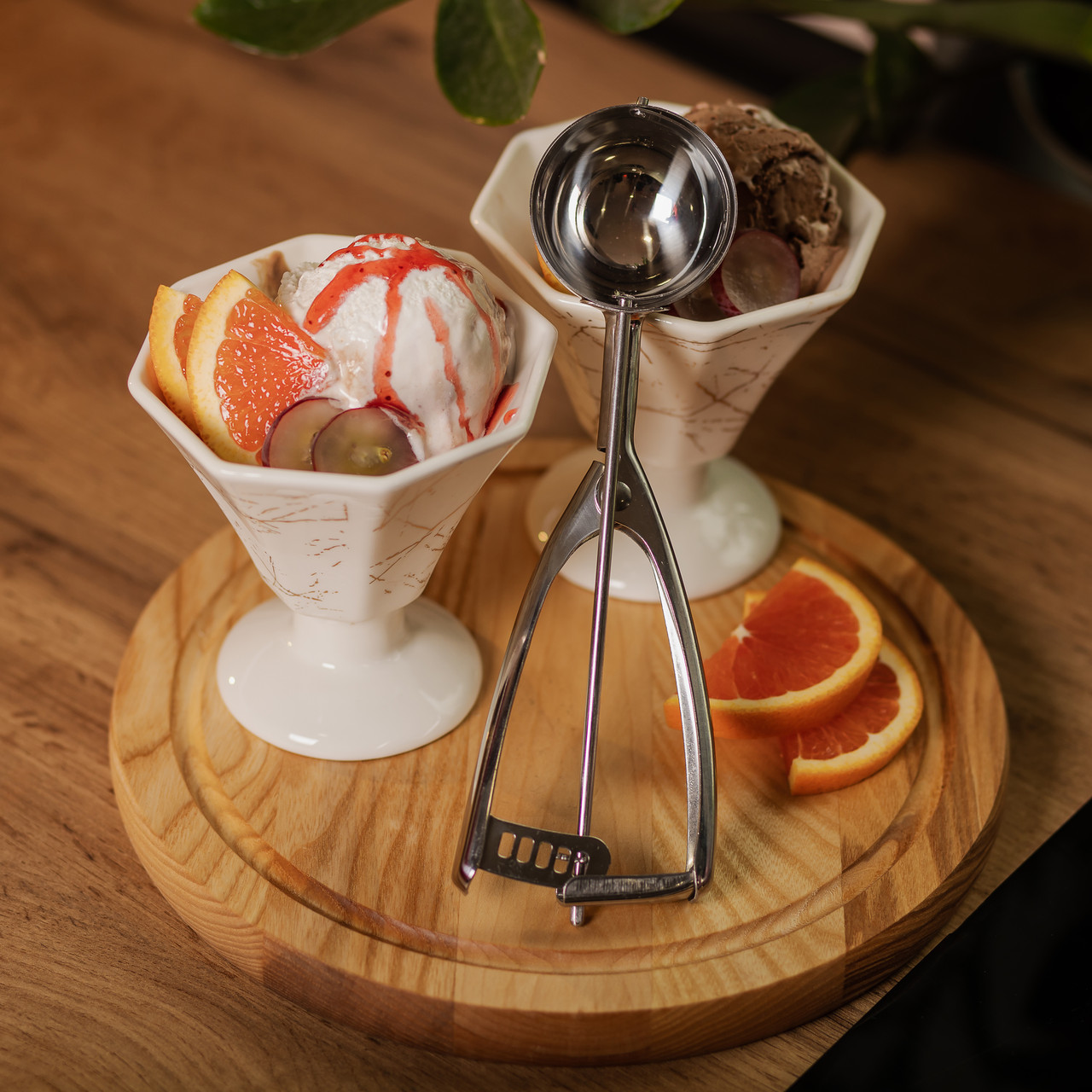 Кругла ложка для морозива 7,2х23 см із нержавіючої сталі