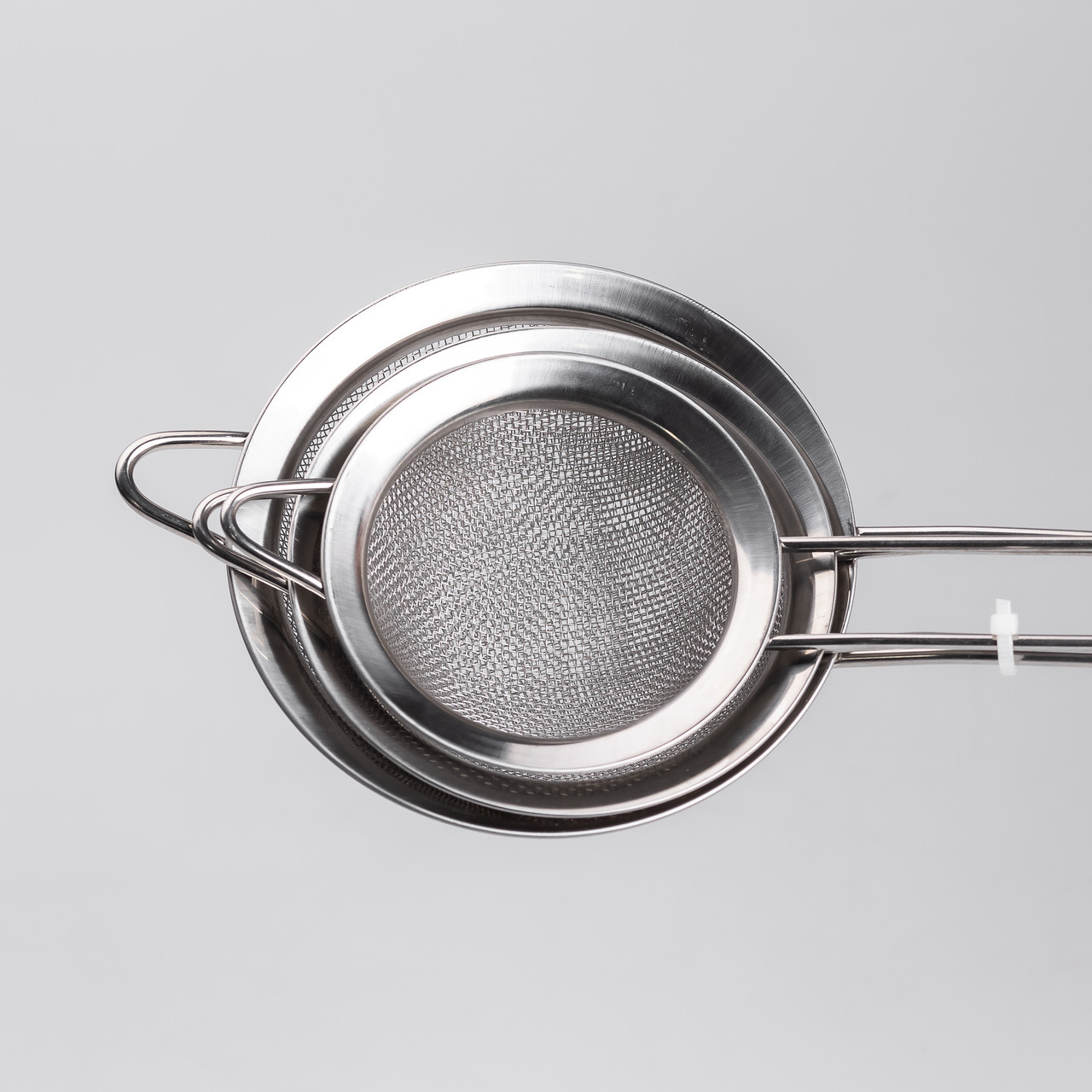 Набір ситечок 3 штуки для чаю круп та борошна 8,10 та 12 см з нержавіючої сталі