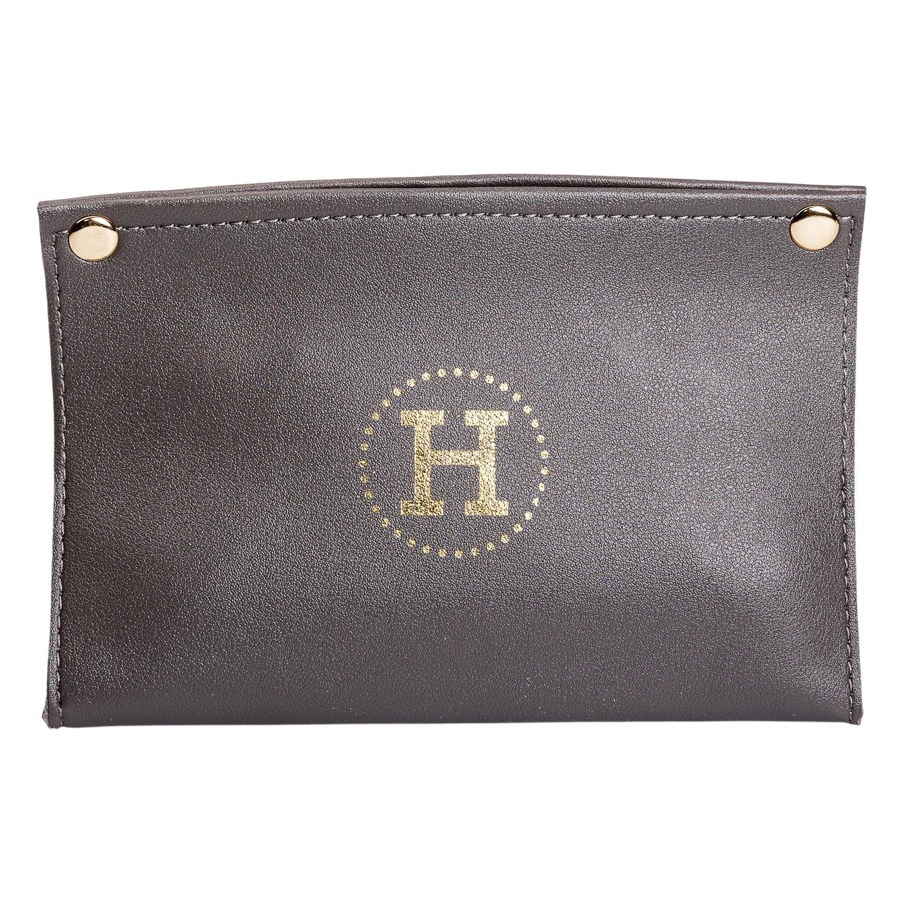 Серветниця автомобільна з еко шкіри 20х7.5х11.5 см органайзер для серветок, Сірий