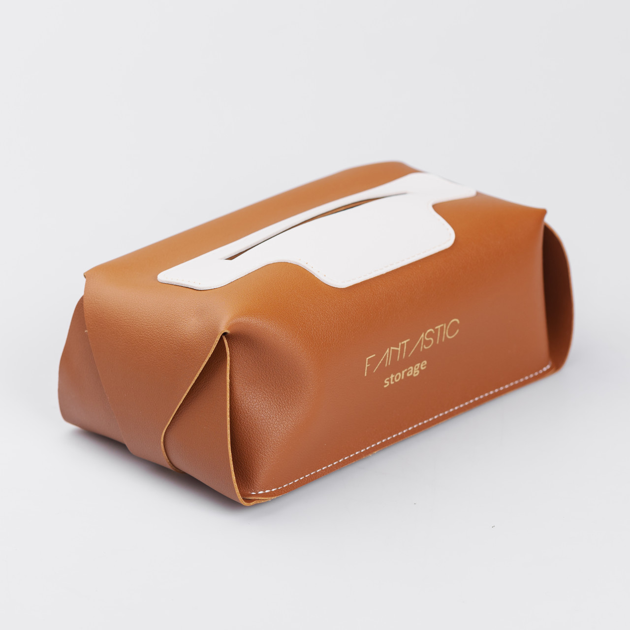 Серветниця автомобільна 21х12х8 см контейнер для серветок, Коричневий