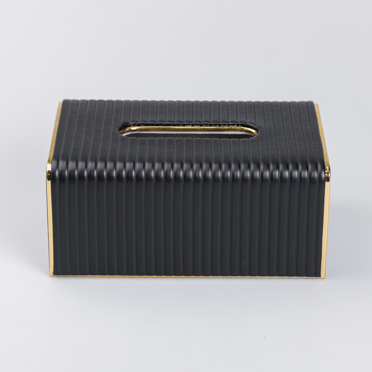 Серветниця з екошкіри прямокутна  21.5х13х9 см органайзер для серветок на стіл, Чорний