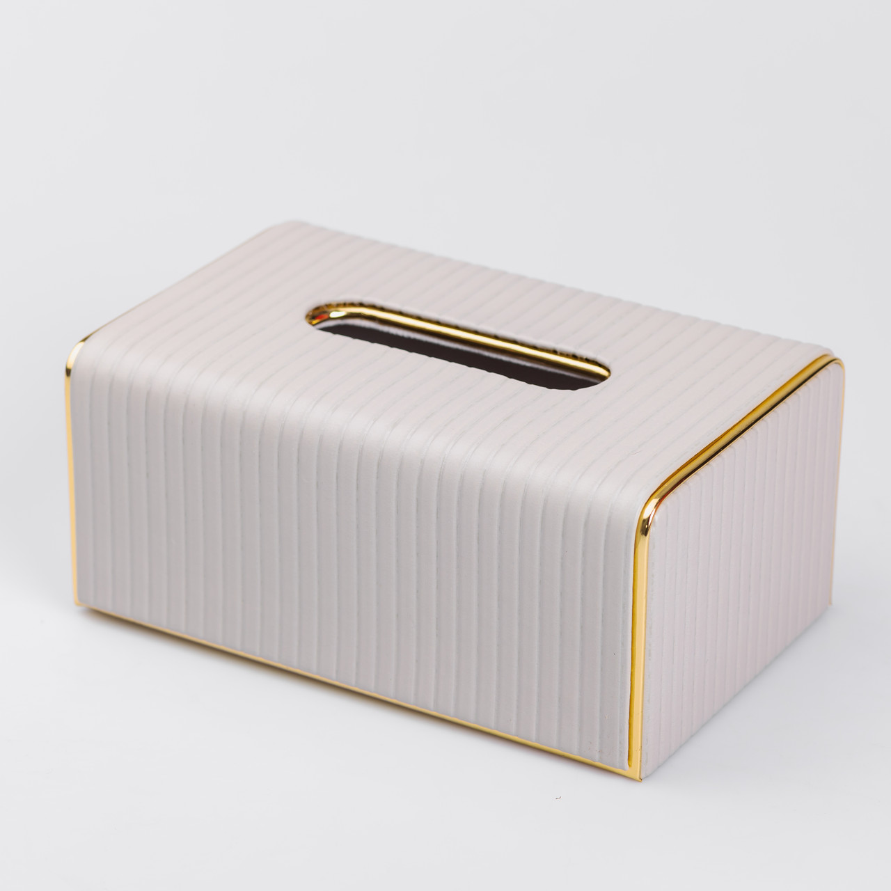 Серветниця з екошкіри прямокутна  21.5х13х9 см органайзер для серветок на стіл, Сірий