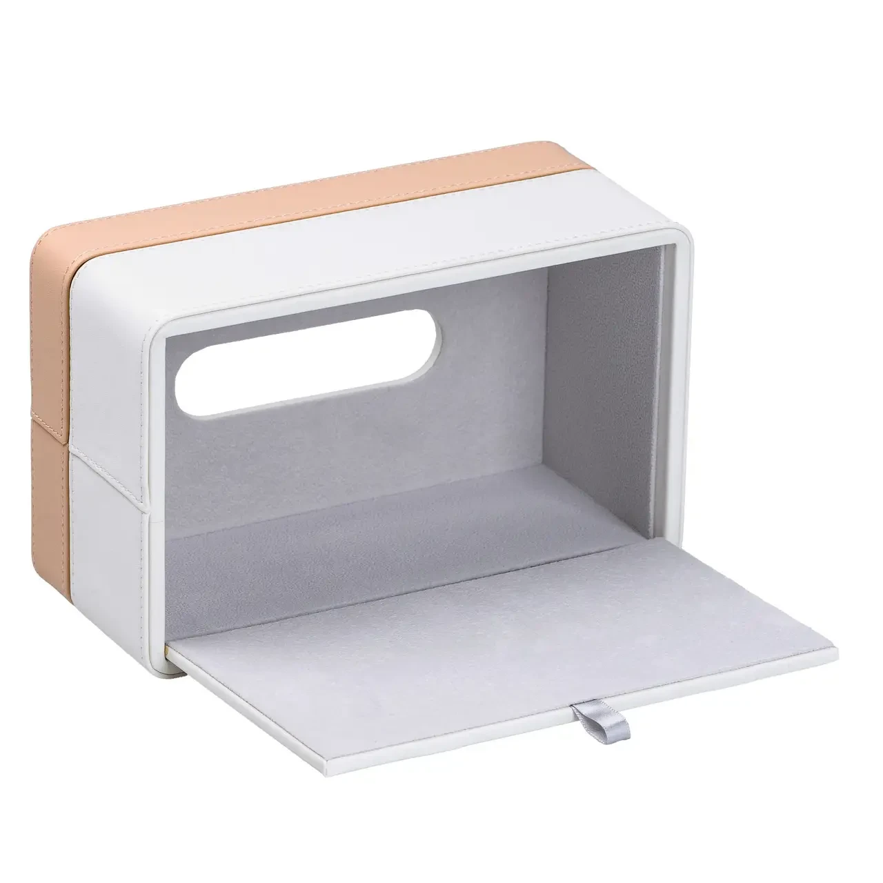 Серветниця з екошкіри прямокутна 21.5х14х9  см органайзер для серветок на стіл