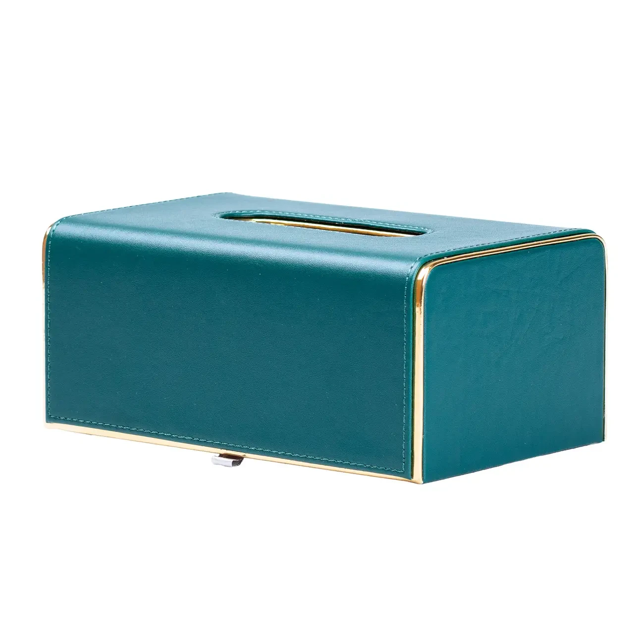 Серветниця з екошкіри прямокутна  21х13.5х9.5 см органайзер для серветок на стіл, Чорний