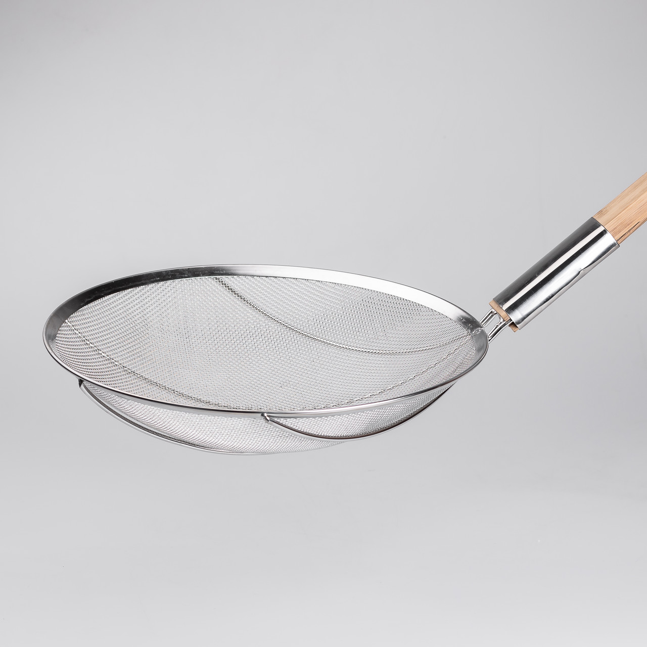 Шумівка "павук" з дерев'яною ручкою Ø 32 см для фритюру та Вок