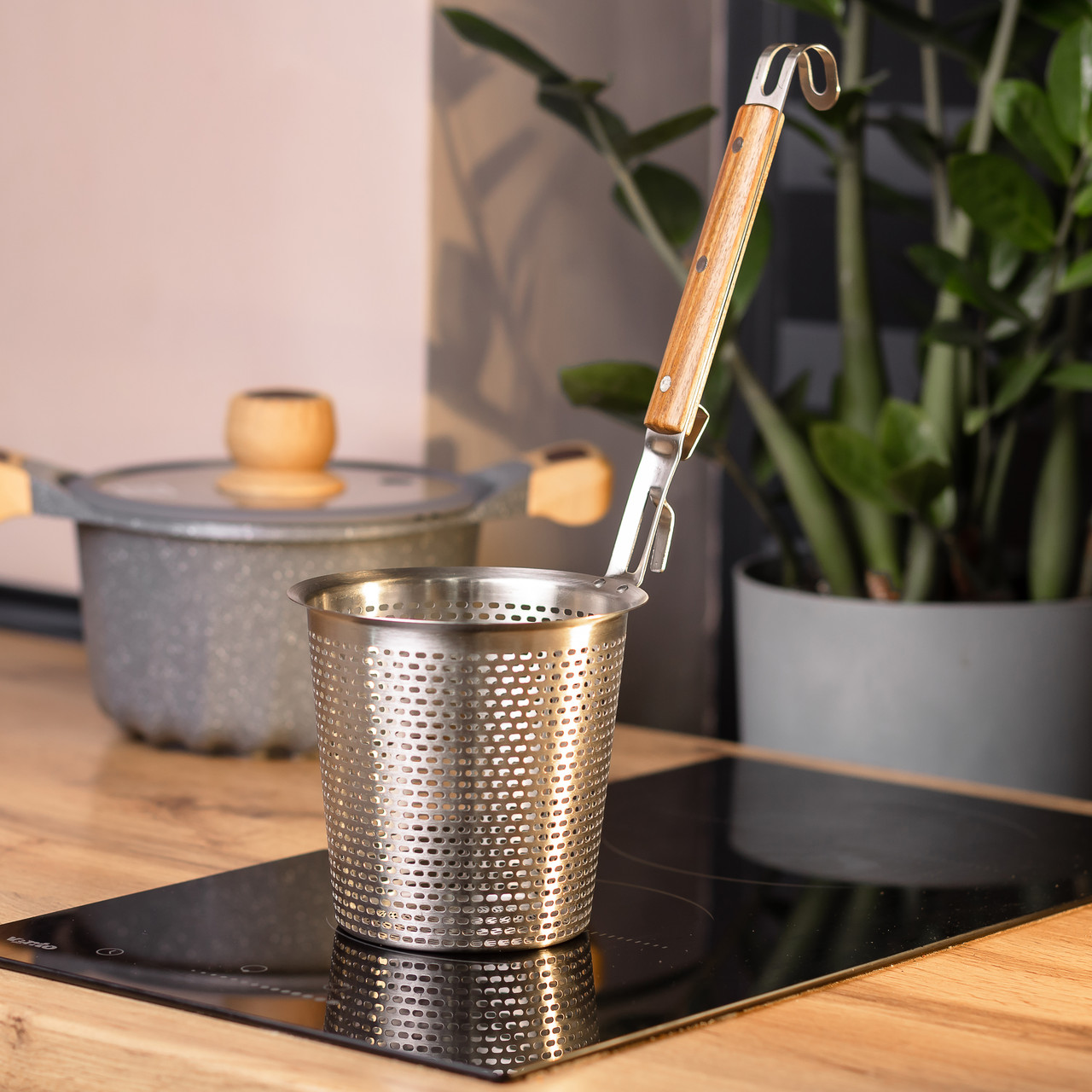 Сито з нержавіючої сталі для фритюру та варіння 14.2х13 см