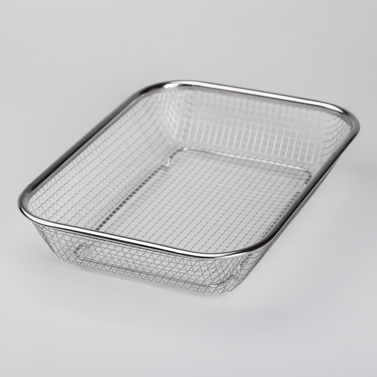 Сито-кошик для миття овочів та фруктів 29.5х21х6 см друшляк з нержавіючої сталі