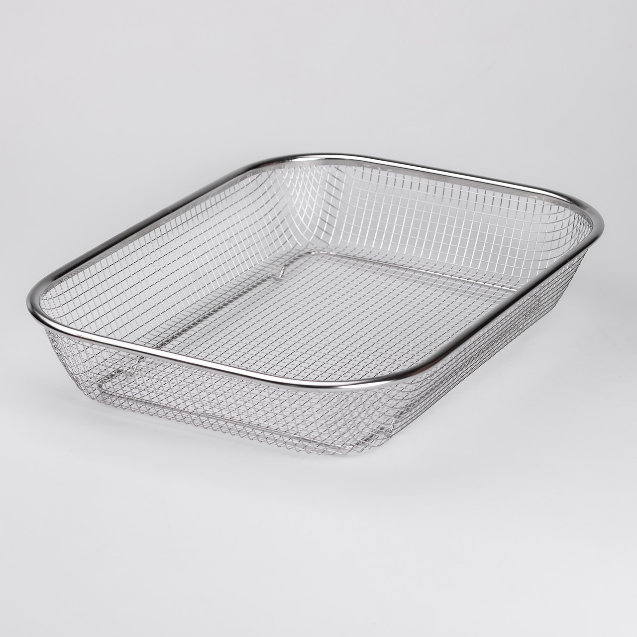 Сито-кошик для миття овочів та фруктів 37.5х27.5х6.8 см друшляк з нержавіючої сталі