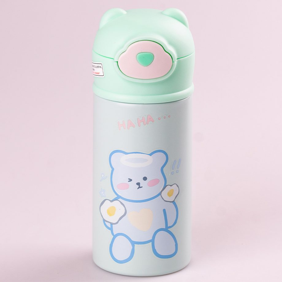 Термос дитячий Beizhiming Vacuum Cup 300ml термос із поїлкою термос із трубочкою для дітей М&apos;ятний