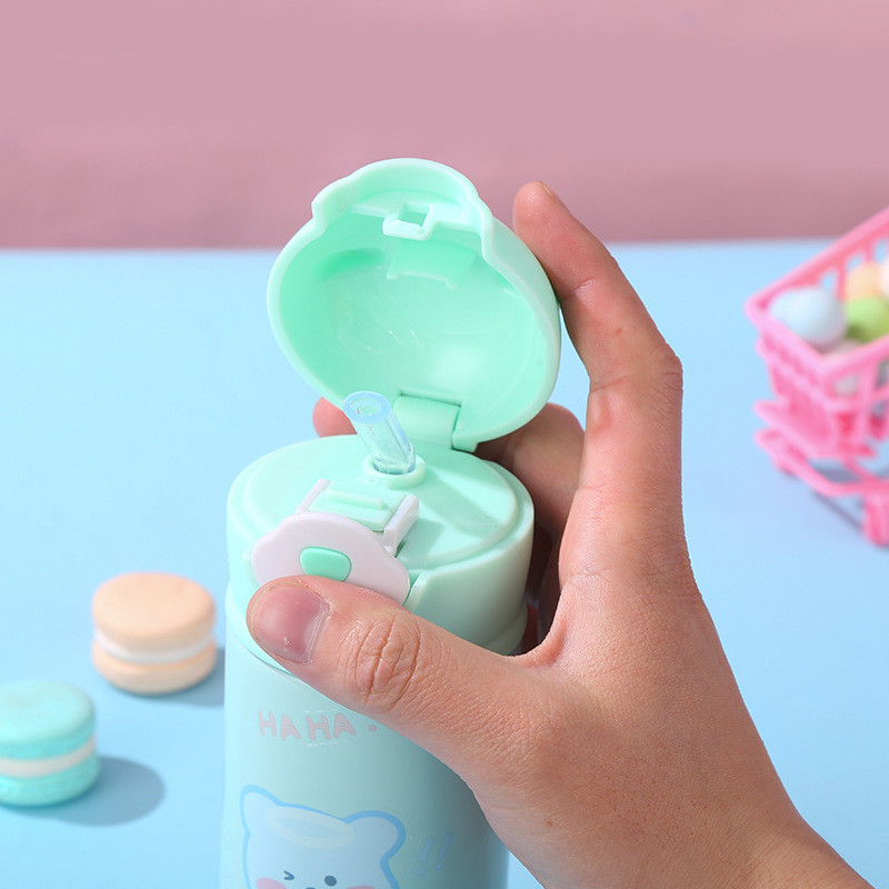 Термокружка дитяча Beizhiming Vacuum Cup 420ml термос із поїлкою М&apos;ятний