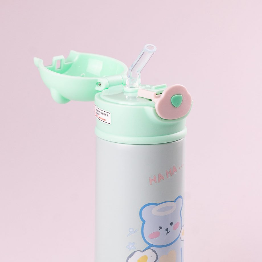Термокружка дитяча Beizhiming Vacuum Cup 420ml термос із поїлкою М&apos;ятний