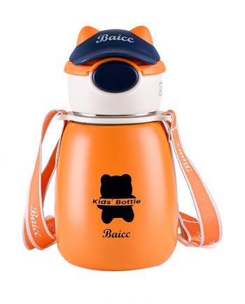 Термос дитячий з поїльником Baicc Kids Bottle 500ml термос із трубочкою для дітей Жовтогарячий