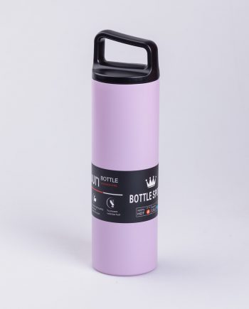 Термос металевий 500 мл з нержавіючої сталі Bottle Sport з ручкою фіолетовий