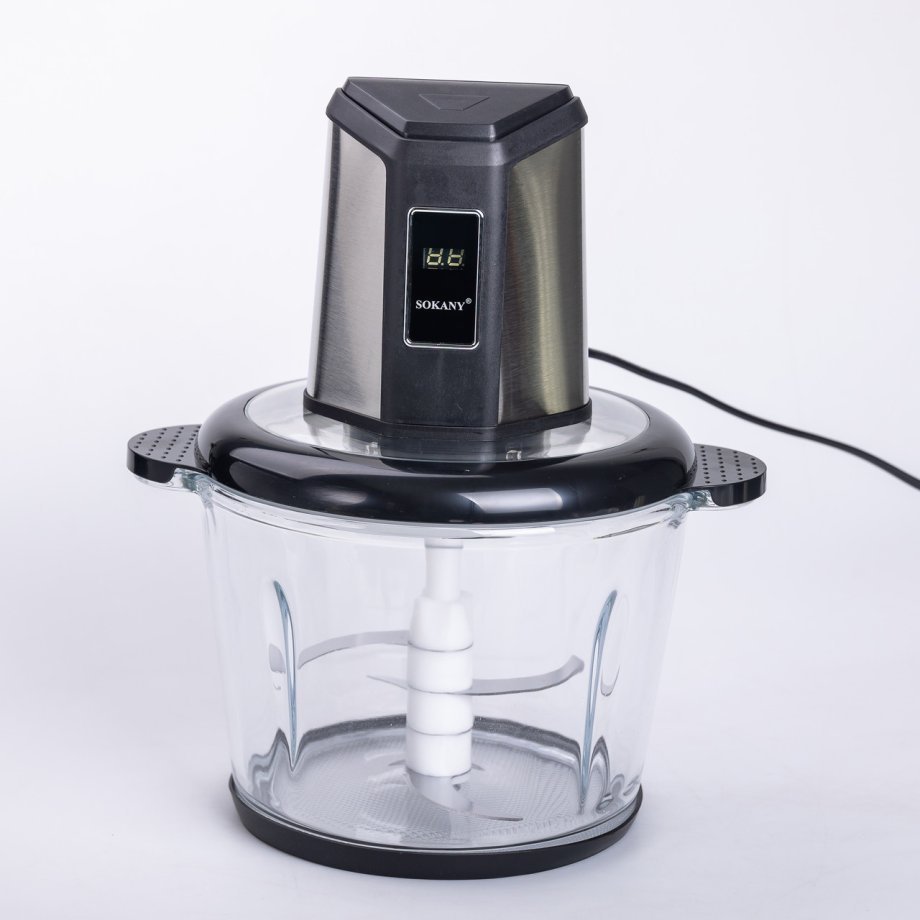 Чопер подрібнювач 800 Вт 4 леза з чашею на 3 літри 2 швидкості м&apos;ясорубка Sokany