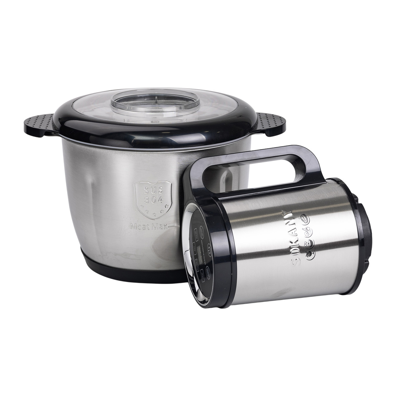 Чопер подрібнювач 800 Вт 4 леза з чашею на 3 літри м'ясорубка Sokany