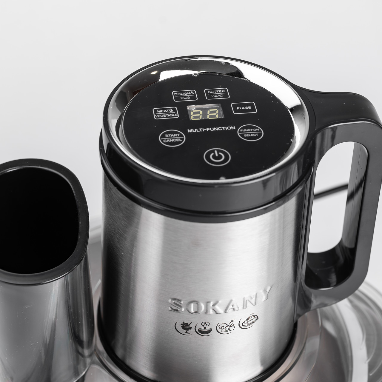 Чопер подрібнювач кухонний електричний 800 Вт з чашею на 5.5 літра м'ясорубка Sokany