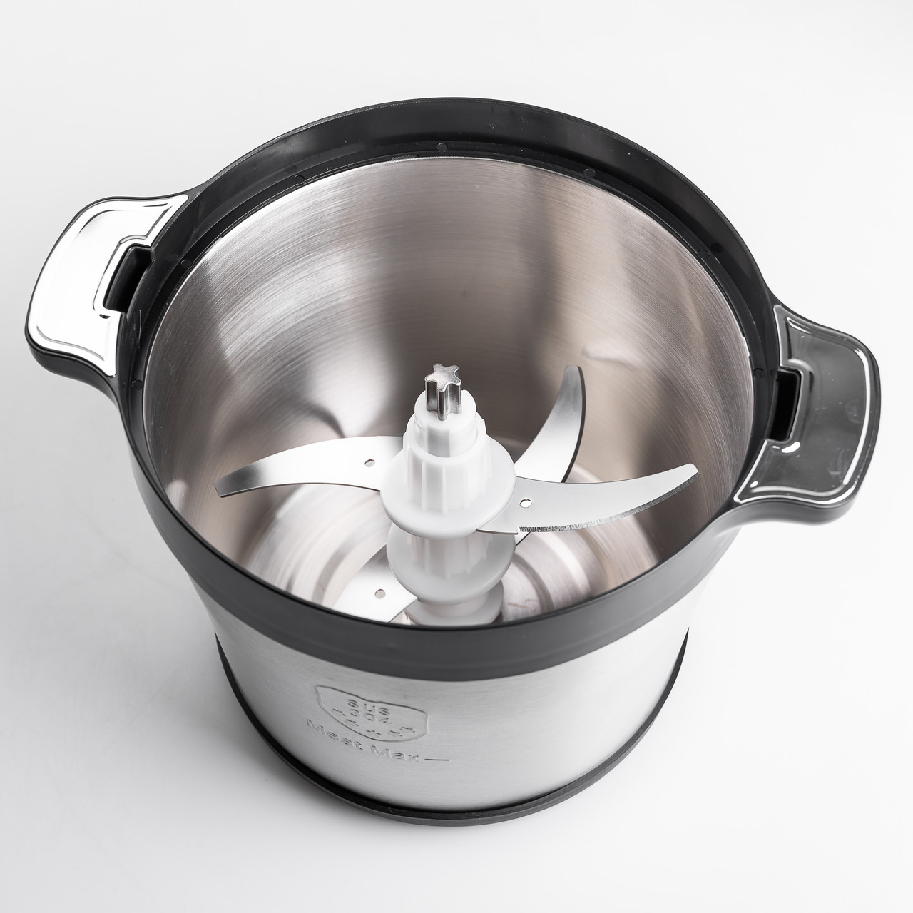 Чопер подрібнювач з чашею 4 літри м'ясорізка 4 леза нержавіюча сталь м'ясорубка Sokany