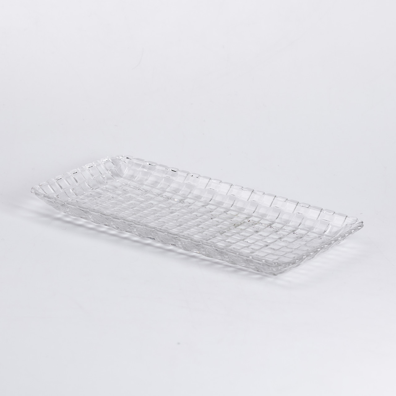 Блюдо для закусок скляне 25*12,5*1,5 см прямокутне