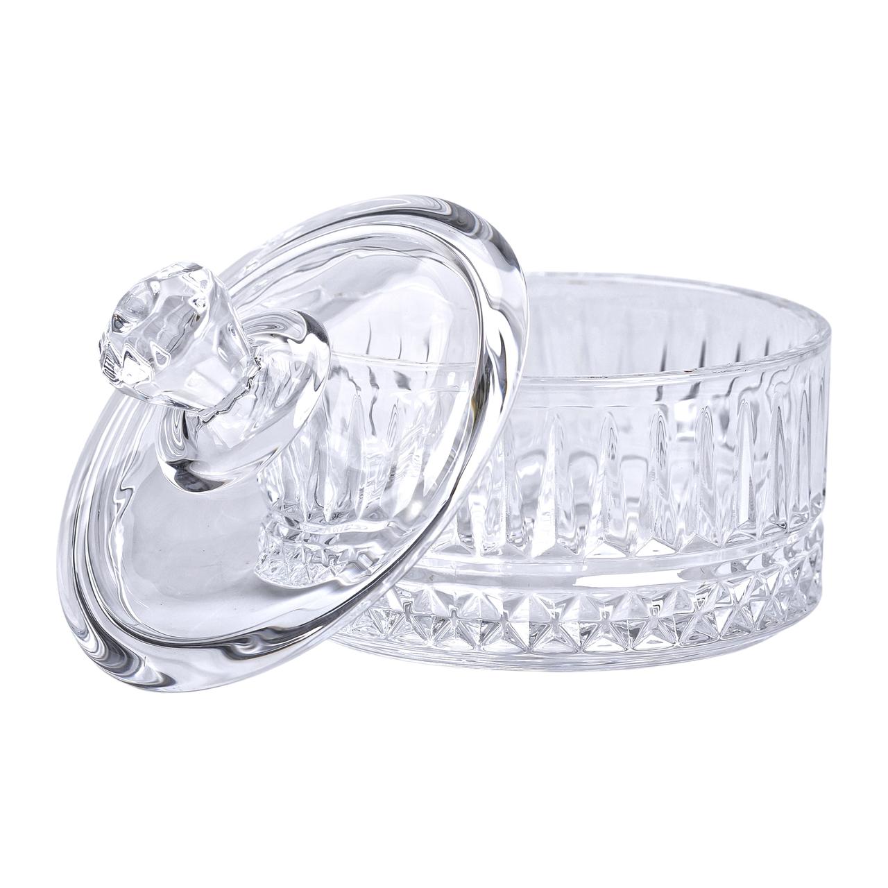 Цукерниця з кришкою скляна Ø 10 см кругла