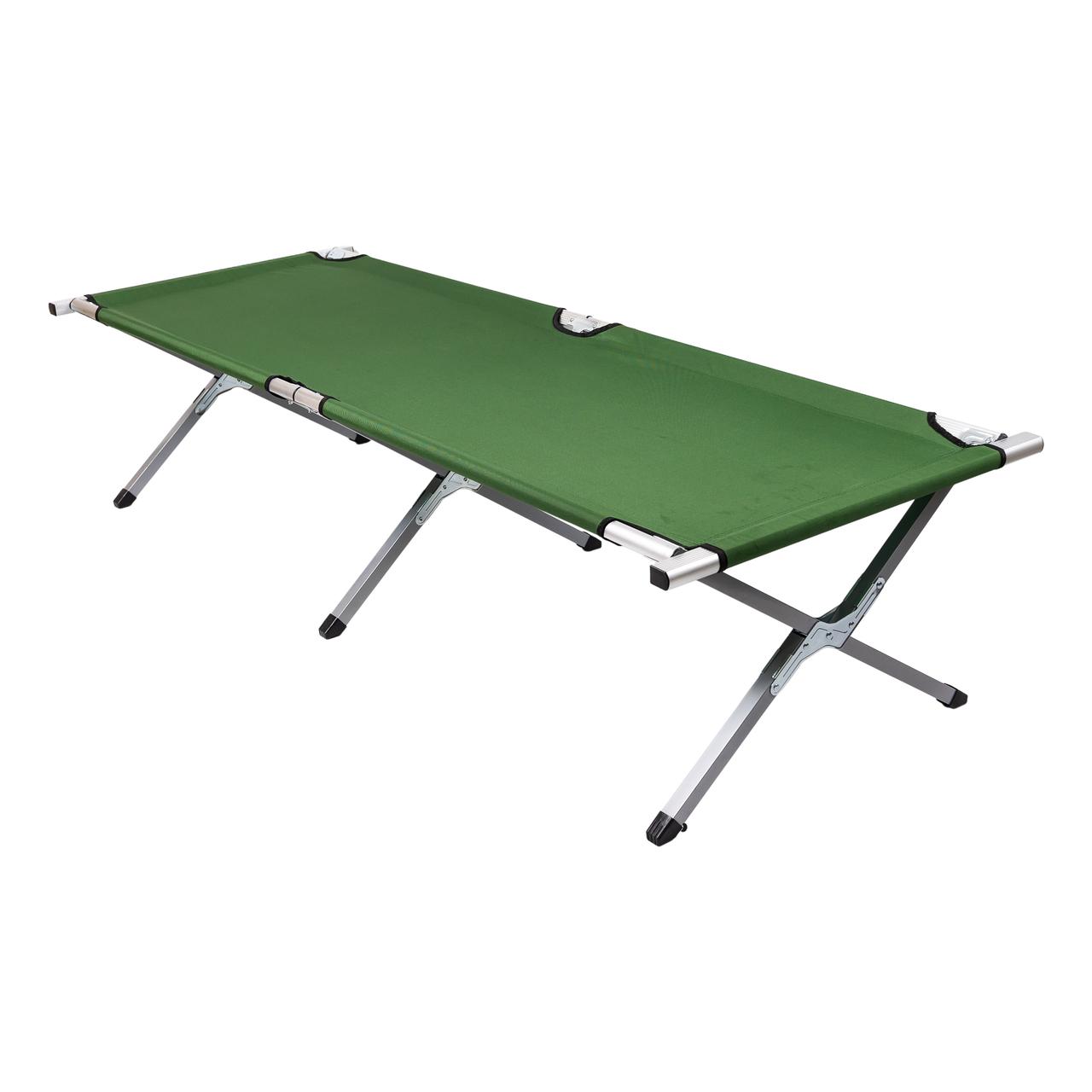 Лежак розкладний туристичний 190х70х44 см похідна розкладачка складна Зелена, похідна розкладачка 190х70х44 см