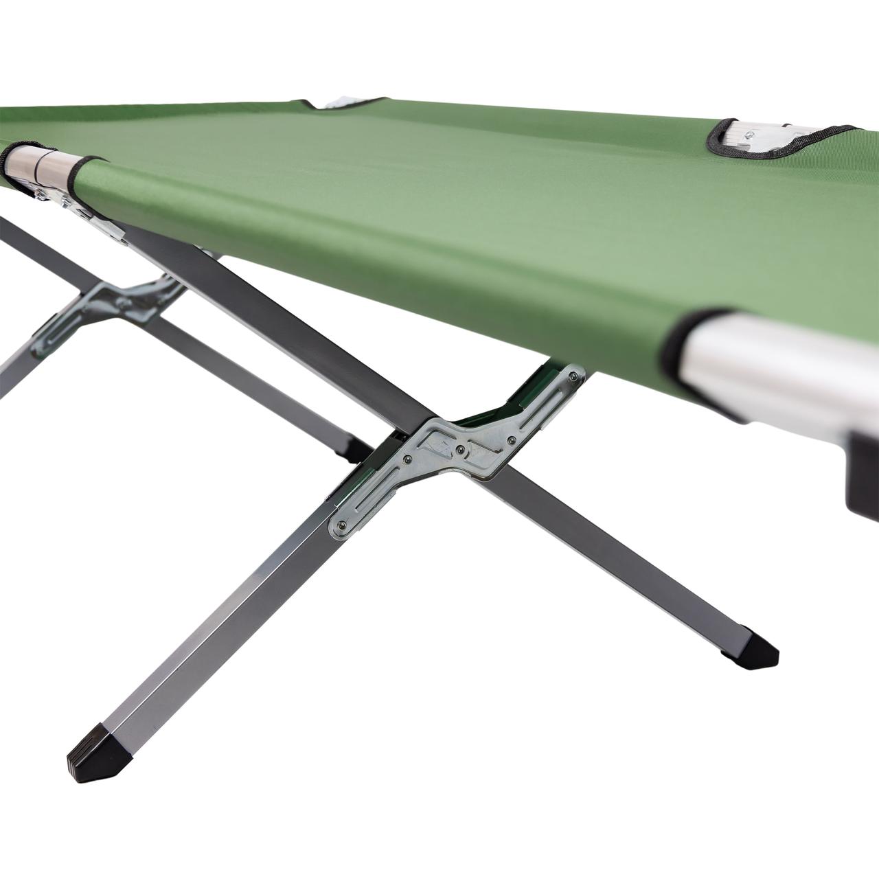 Лежак розкладний туристичний 190х70х44 см похідна розкладачка складна Зелена, похідна розкладачка 190х70х44 см