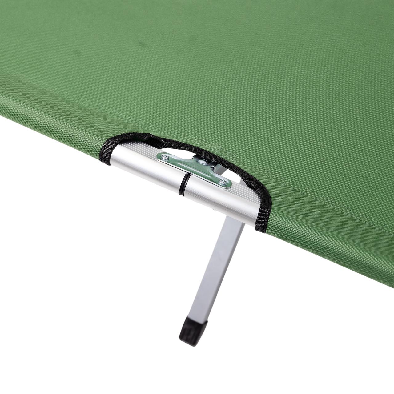 Лежак розкладний туристичний 190х70х44 см похідна розкладачка складна Зелена, похідна розкладачка 190х70х44 см
