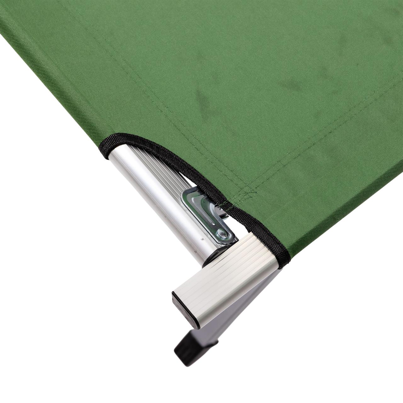 Лежак розкладний туристичний 190х70х44 см похідна розкладачка складна Зелена, похідна розкладачка 190х70х44 см