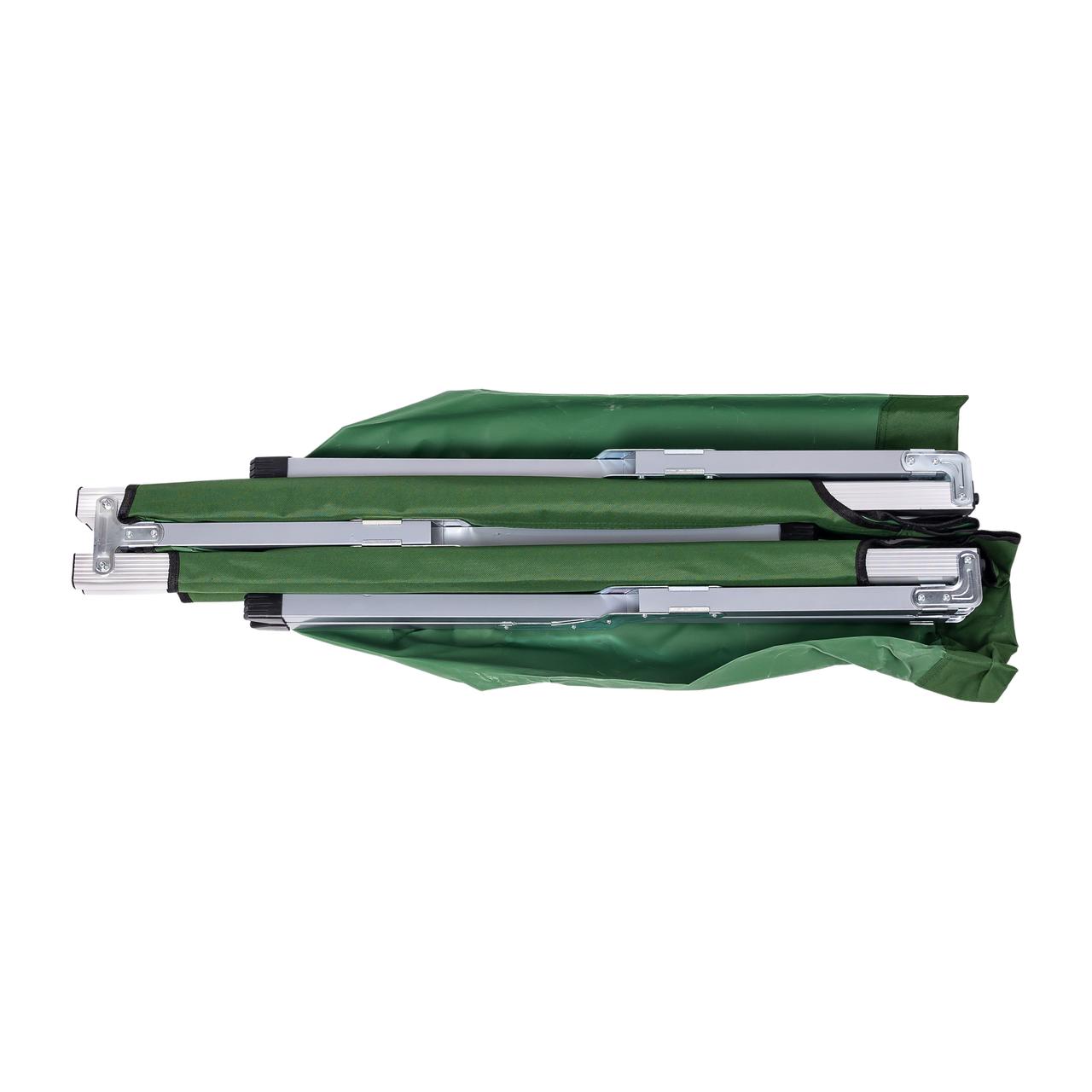 Лежак розкладний туристичний 190х70х44 см похідна розкладачка складна Зелена, похідна розкладачка 190х70х44 см