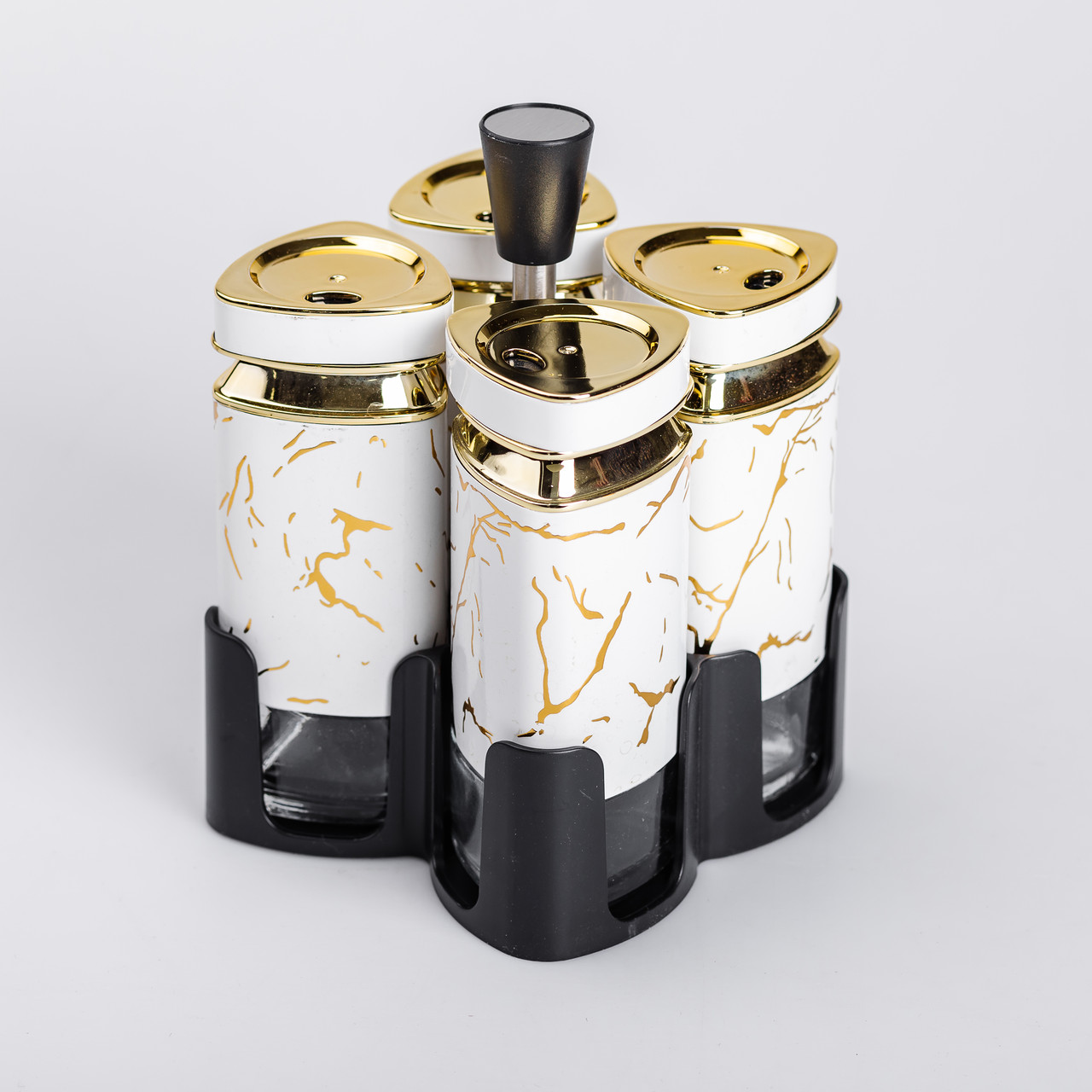 Набір баночок для спецій 4 шт 120 мл карусель для зберігання спецій