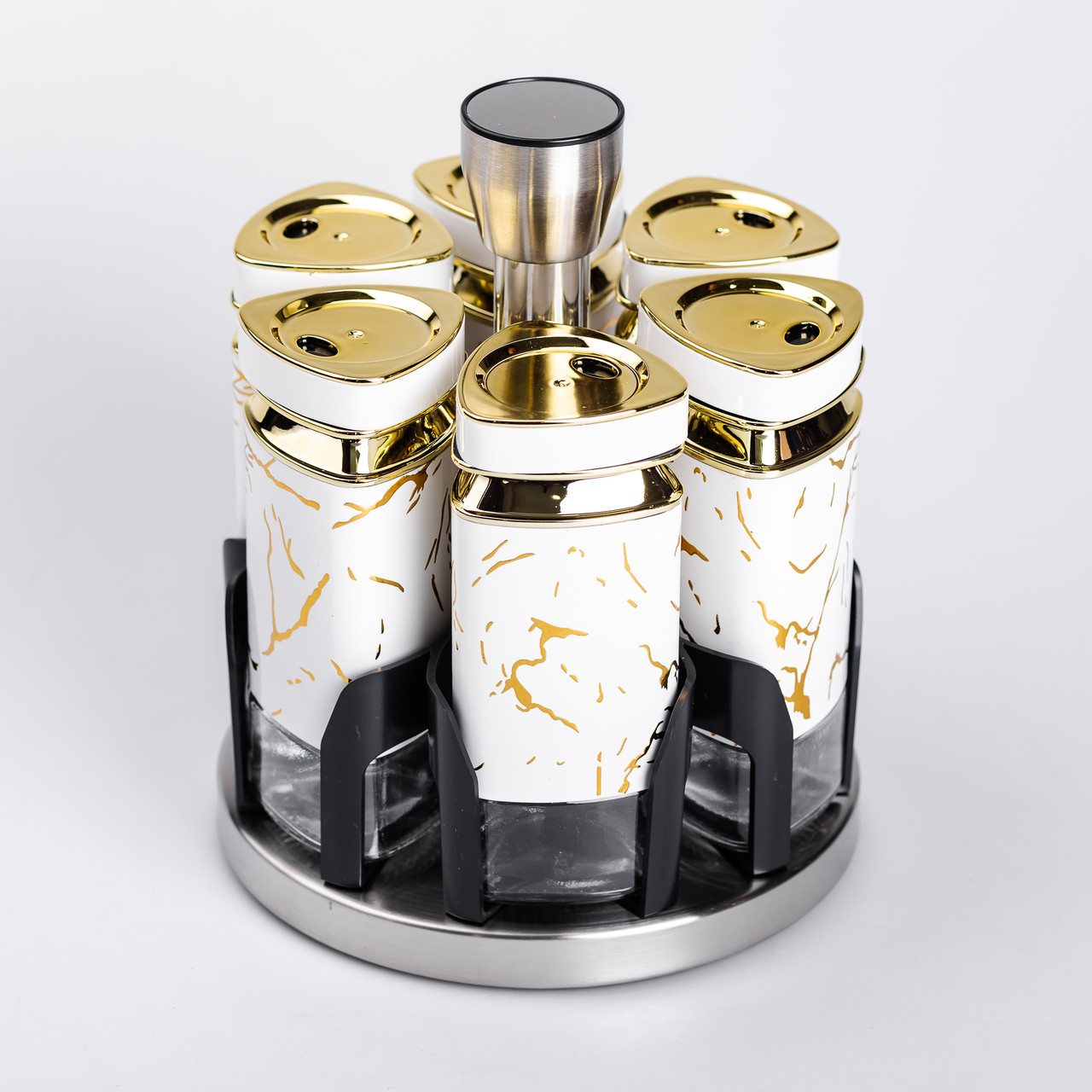 Набір баночок для спецій 6 шт 120 мл карусель для зберігання спецій 6 шт 120 мл