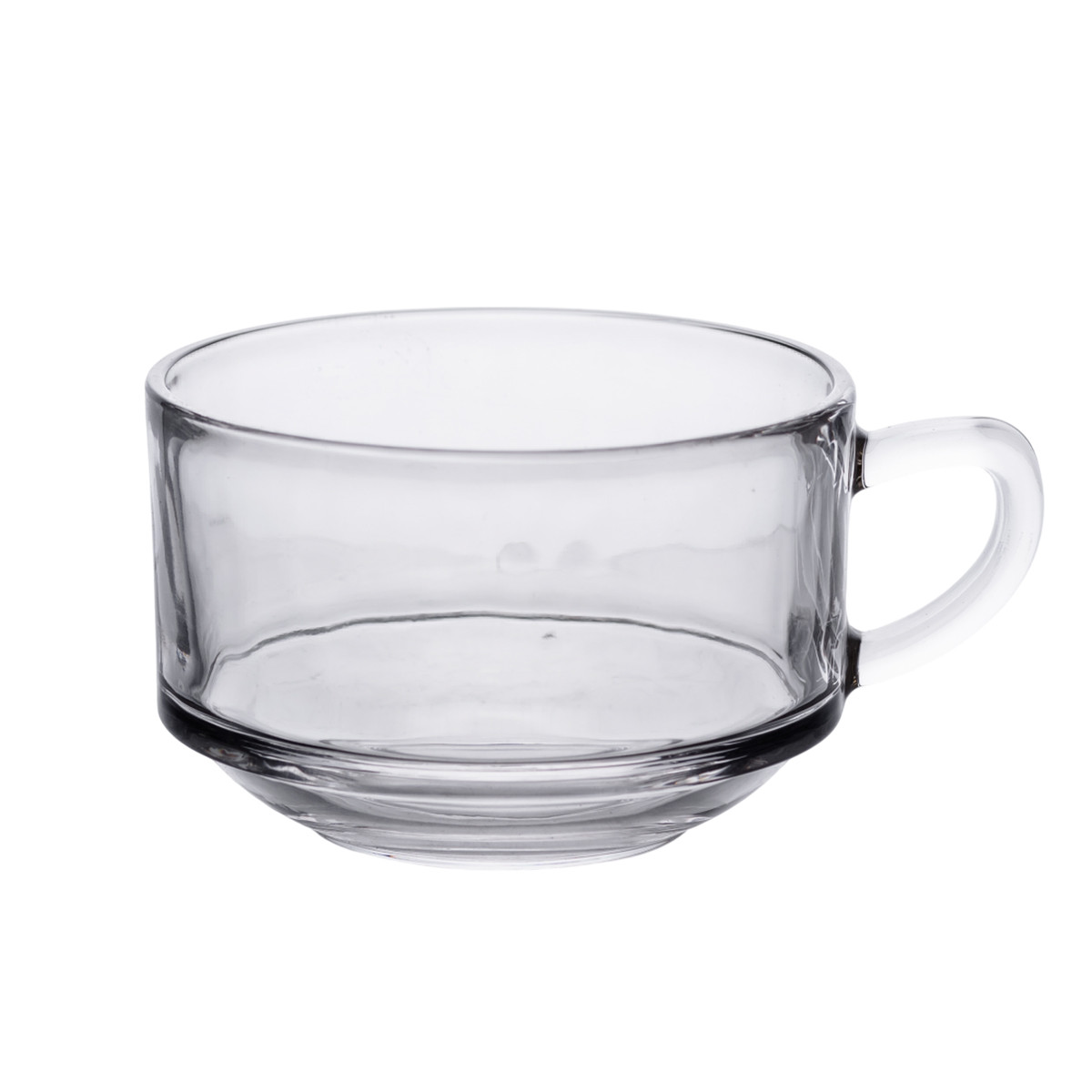 Набір чашок 6 шт для чаю та кави по 270 мл скляні прозорі