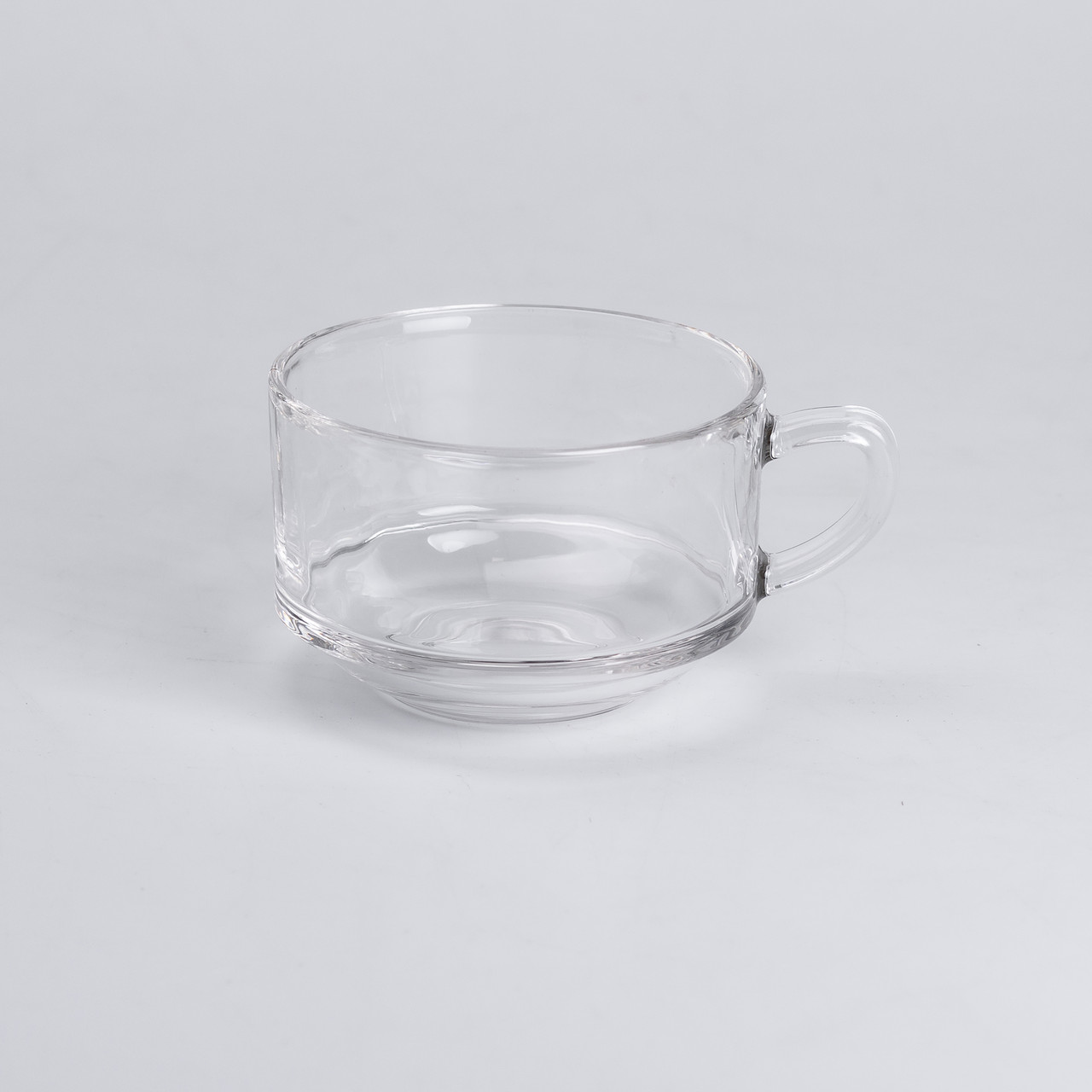 Набір чашок 6 шт для чаю та кави по 270 мл скляні прозорі