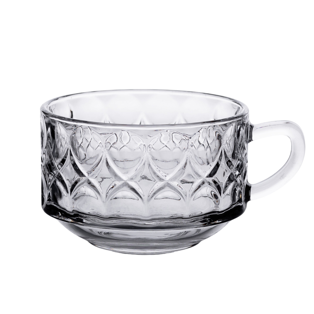 Набір прозорих чашок 6 шт 270 мл скляних для чаю, для кави