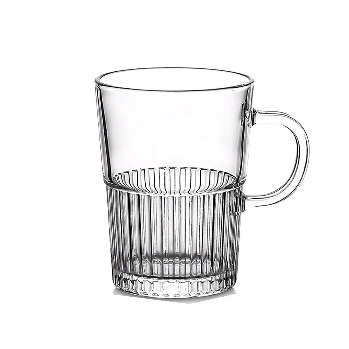 Набір чашок скляних 2 шт. для чаю, кави 500 мл прозорі