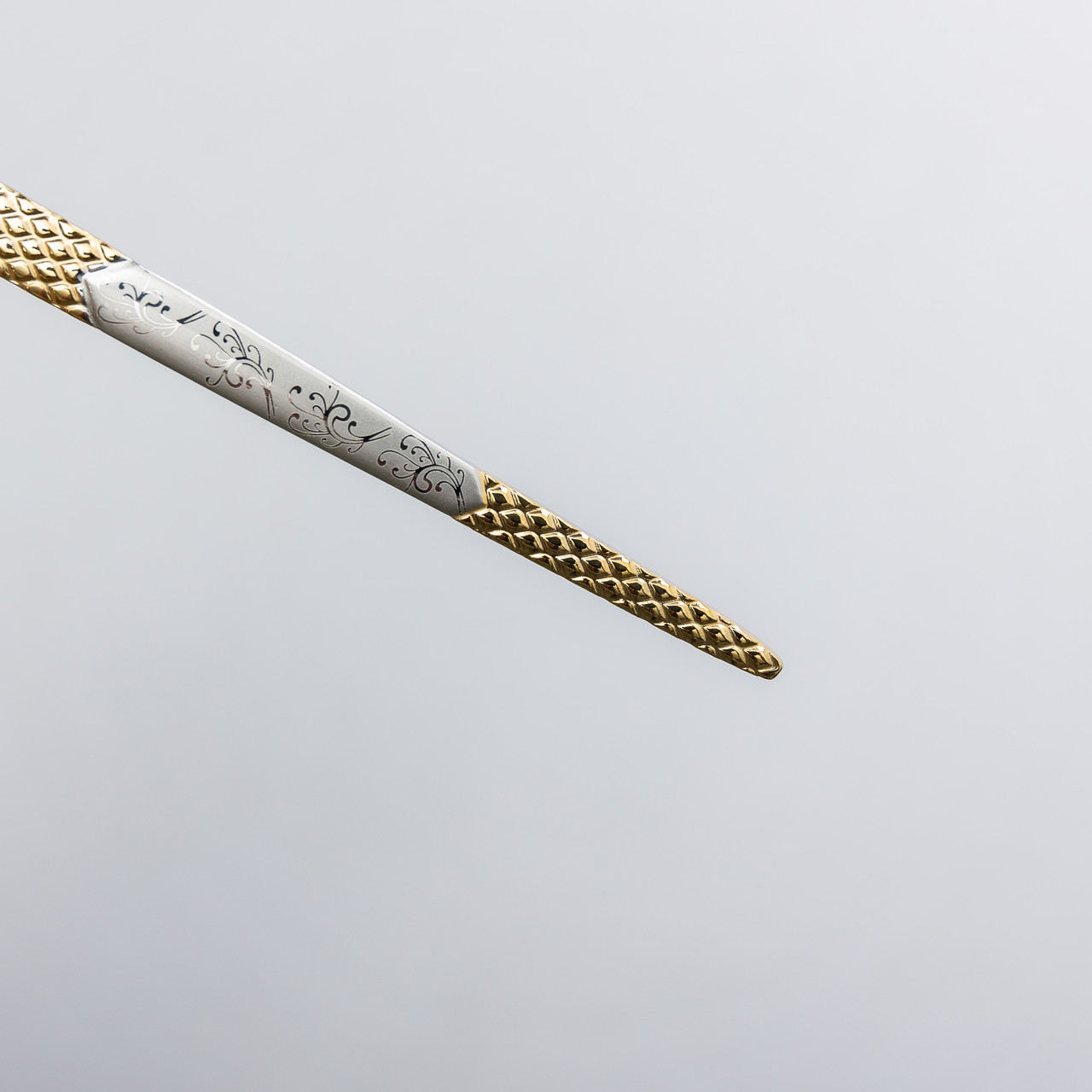 Набір чайних ложок 6 штук ложки для чаю з нержавіючої сталі 15 см Срібло з золотом