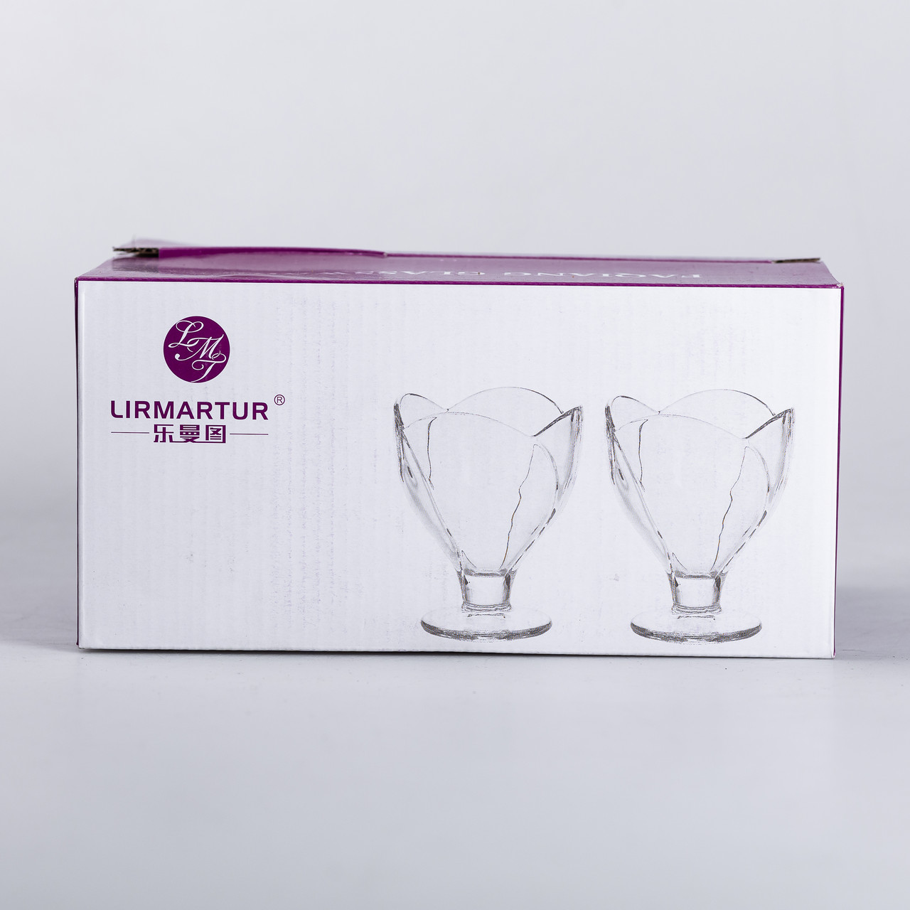 Набір креманок на ніжці 6 шт креманки скляні для десертів, морозива, желе набір 180 мл