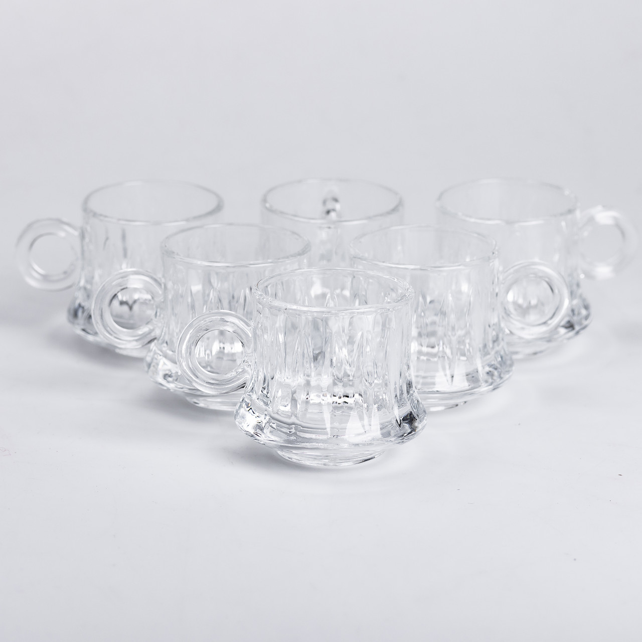 Набір скляних чашок 6 шт. для чаю, кави 100 мл