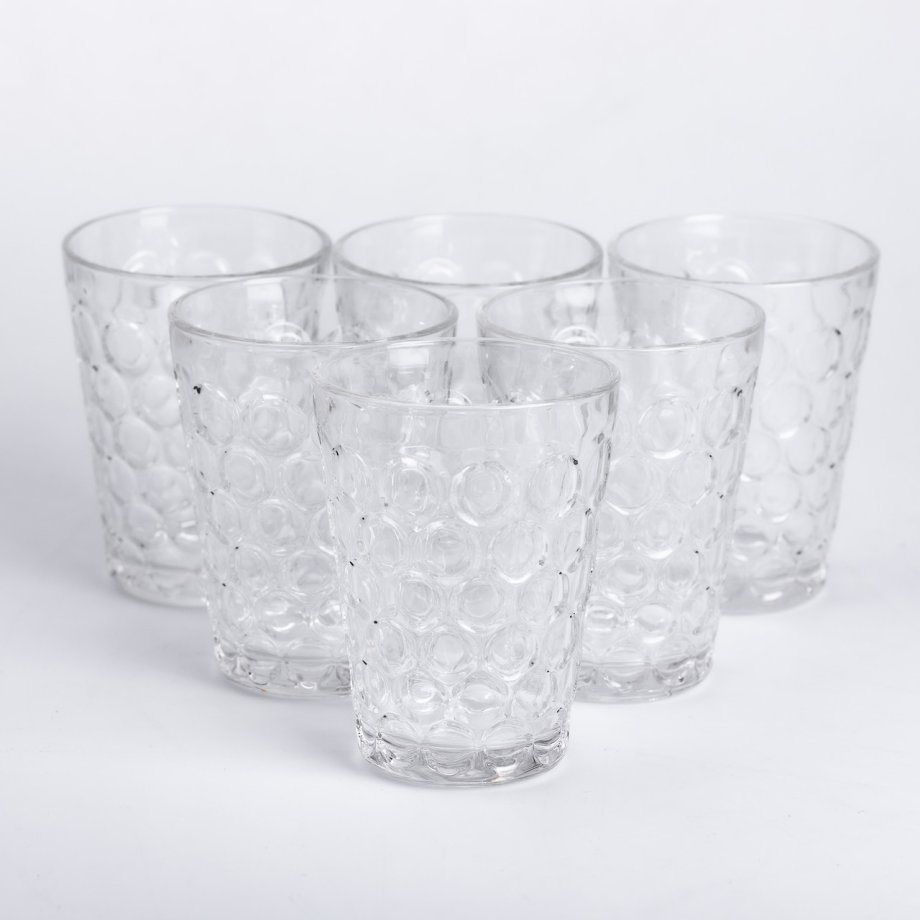 Набір скляних склянок 6 шт. 400 мл для лимонадів, соку, води, коктейлів.