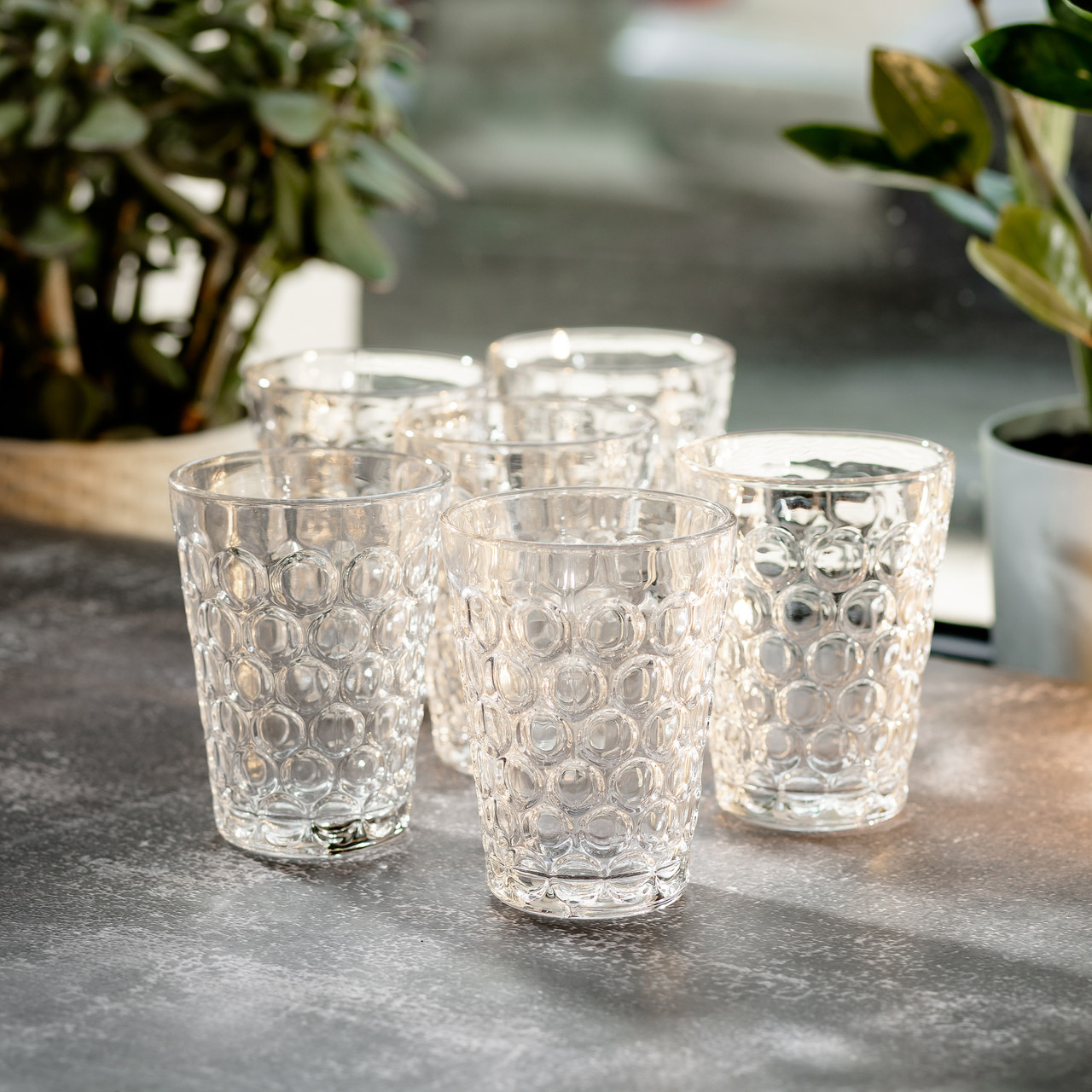 Набір скляних склянок 6 шт. 400 мл для лимонадів, соку, води, коктейлів.