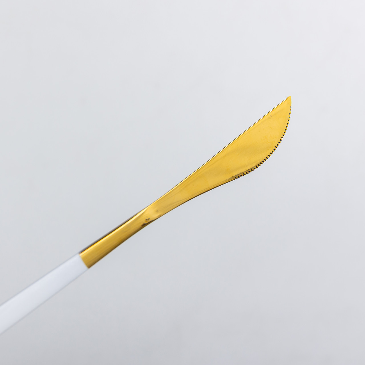 Набір столових ножів 6 штук ножі сервірувальні столові 22.5 см Білий із золотом