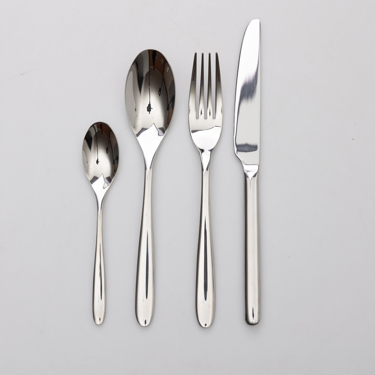 Набір столових приборів на 6 персон 24 предмети столовий набір приборів Сріблястий