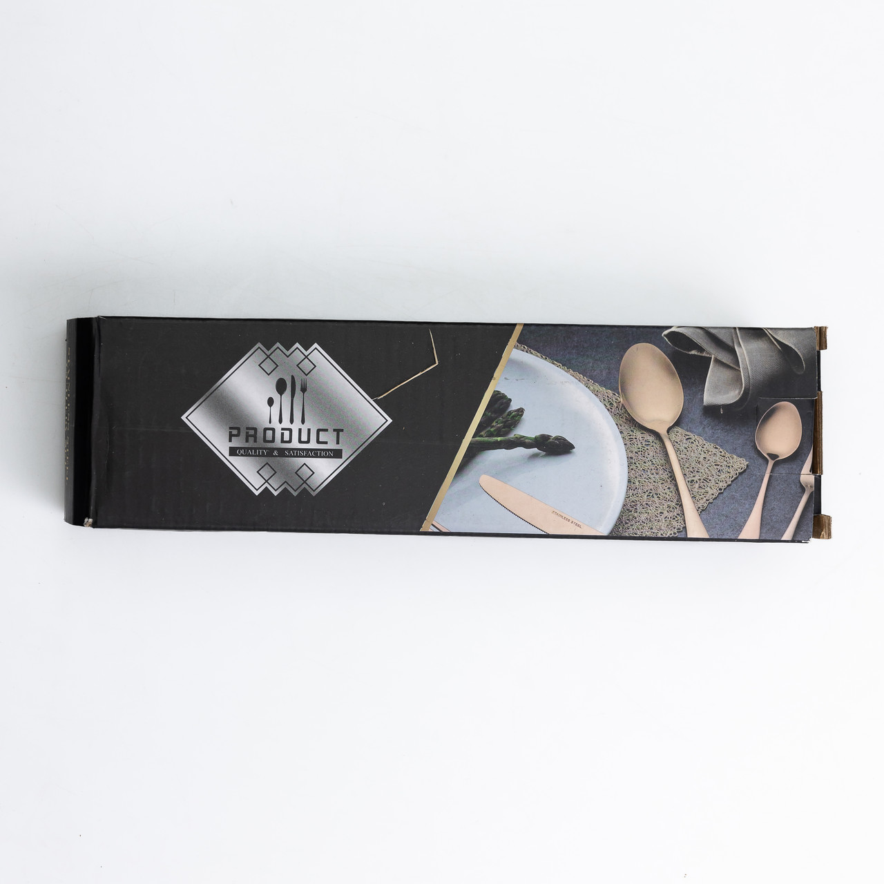 Набір столових приборів на 6 персон 24 предмети столовий набір приборів Золотистий